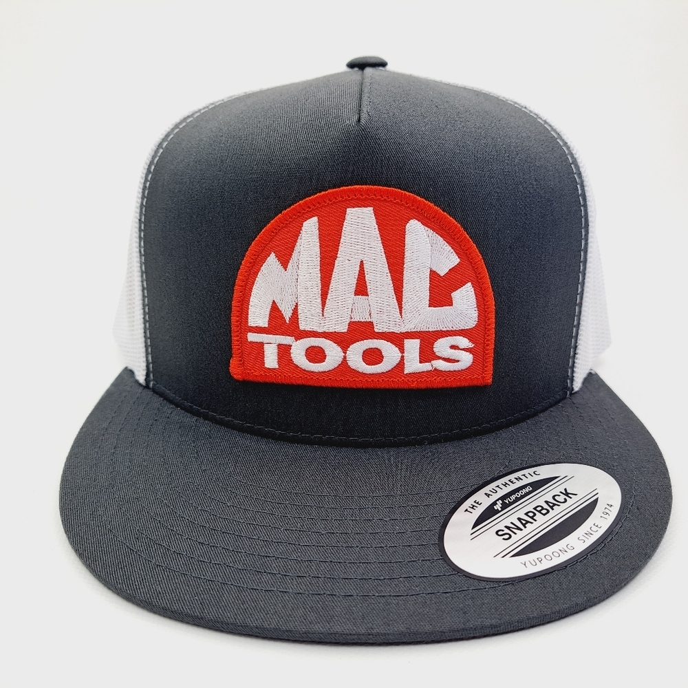 MAC Tools Flat Bill Trucker Embroidered Patch Mesh Snapback Cap Hat…